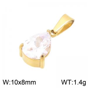 Stainless Steel Stone & Crystal Pendant - KP119915 -ZLA